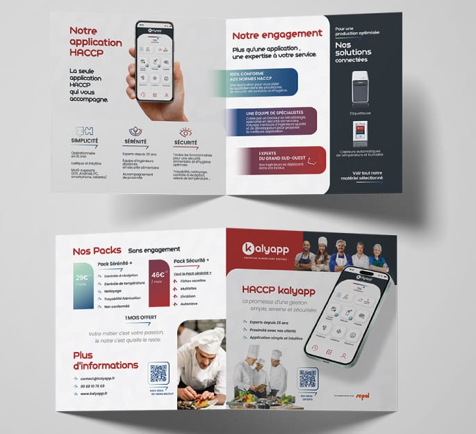 support de communication kalyapp realise par studio lob